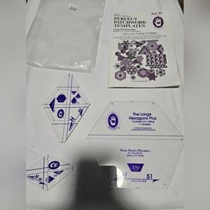 Marti Michell Perfect Patchwork Templates: SET"H", 3 Pieces to cut 11 Shapes